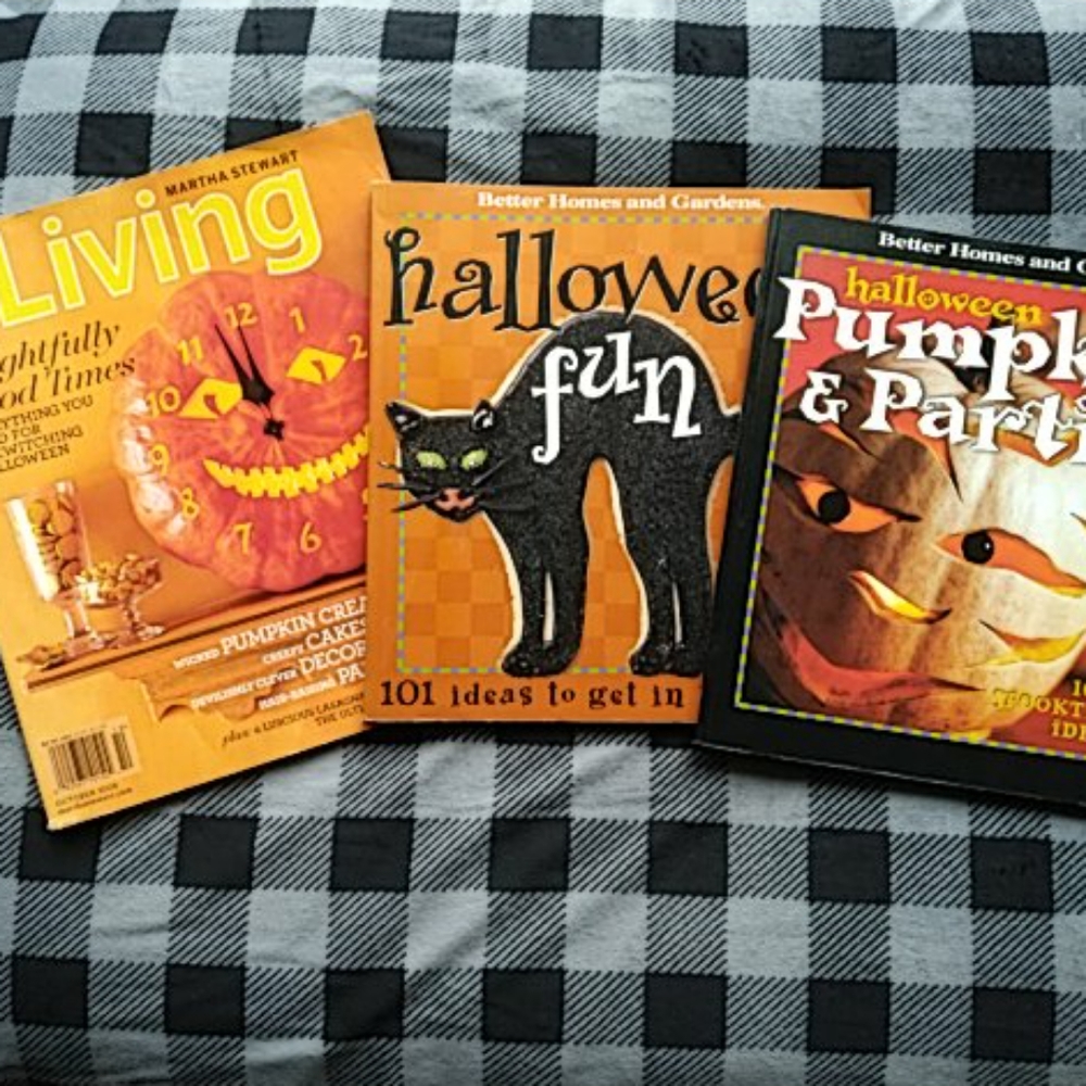 Lot of Halloween books, Martha Stewart Living